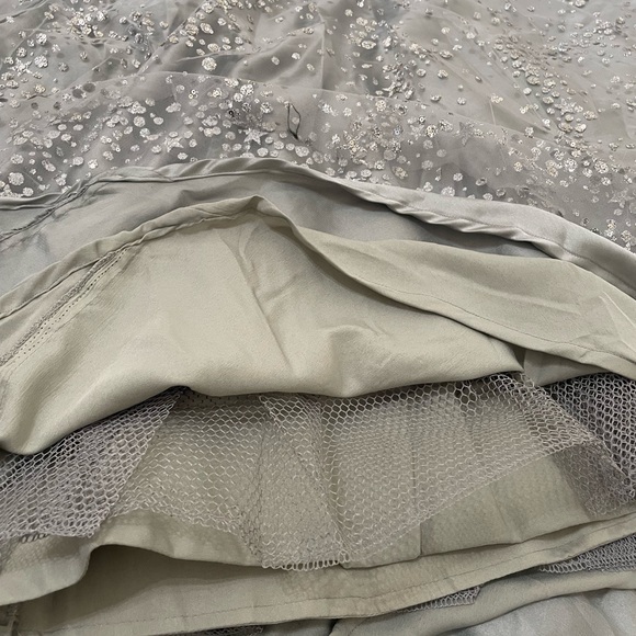 Silver Embellished Maxi Gown - Picture 3 of 10